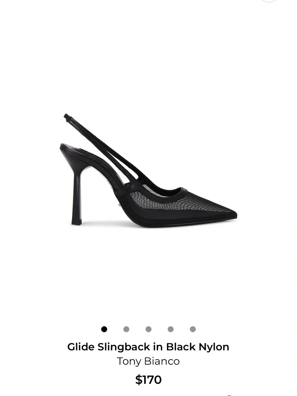 Tony Bianco Glide Slingback Pump in Black
